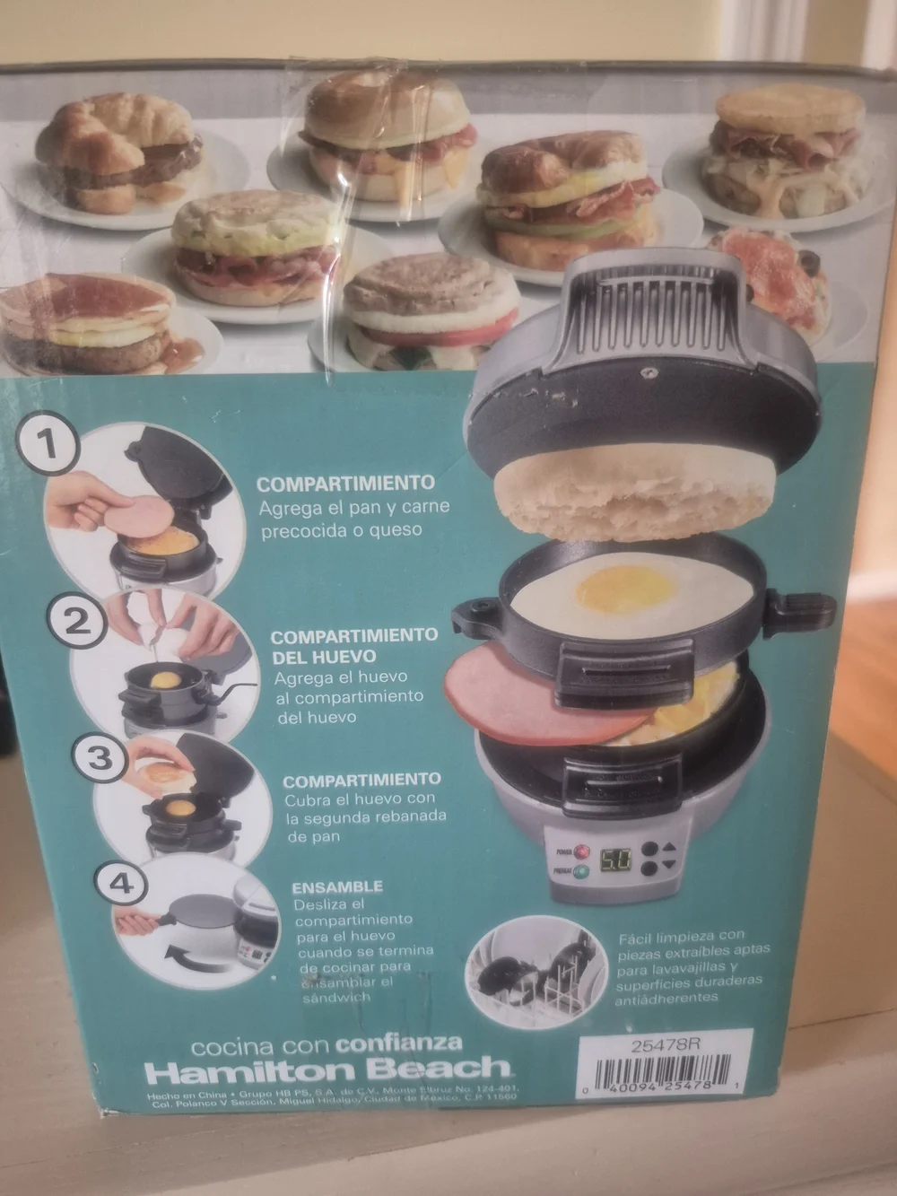 Hamilton Beach Black and Silver Breakfast Sandwich Maker